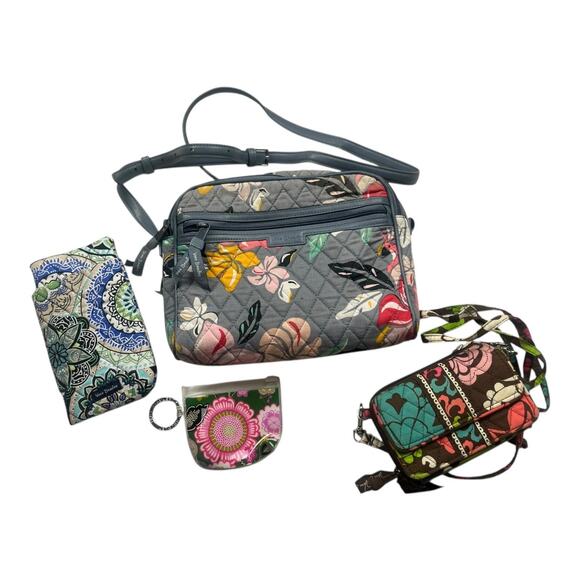 Vera Bradley Lot of 4 Bags/Accessories Crossbody Wallet Wristlet Pouch Tote Set - Picture 2 of 16